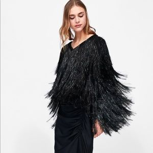 Zara fringe Jacket